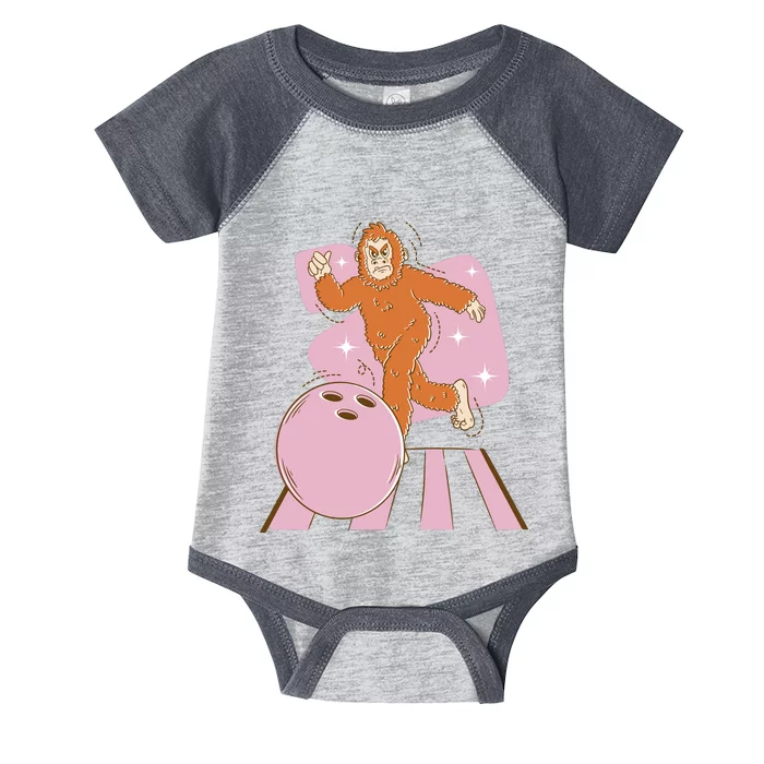 Bigfoot Bowling Sasquatch Funny Infant Baby Jersey Bodysuit