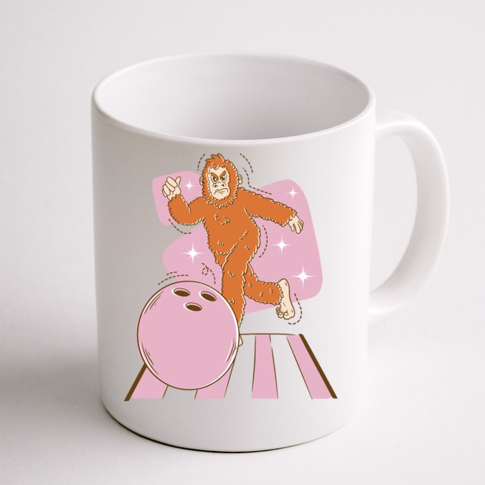 Bigfoot Bowling Sasquatch Funny Front & Back Coffee Mug