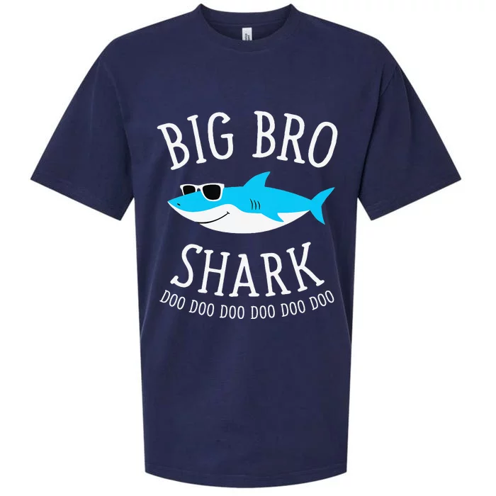 Big Bro Shark Funny Big Brother Sueded Cloud Jersey T-Shirt