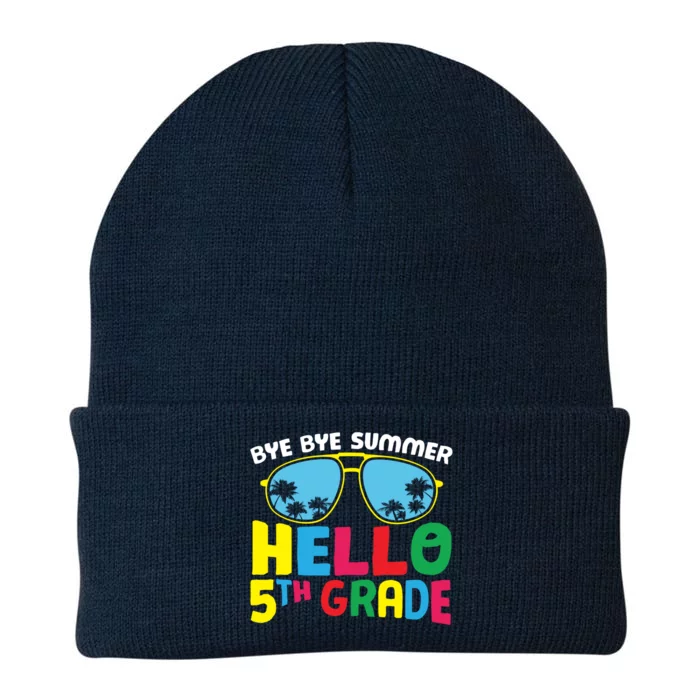 Bye Bye Summer Hello Fifth Grade Cute 5Th Grade Cool Gift Knit Cap Winter Beanie