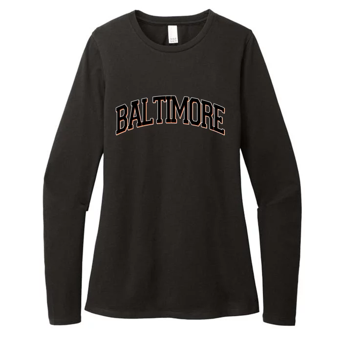 Baltimore Baseball Sport Logo Womens CVC Long Sleeve Shirt