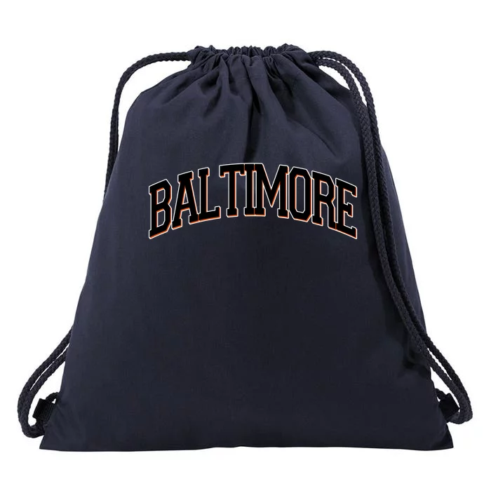 Baltimore Baseball Sport Logo Drawstring Bag