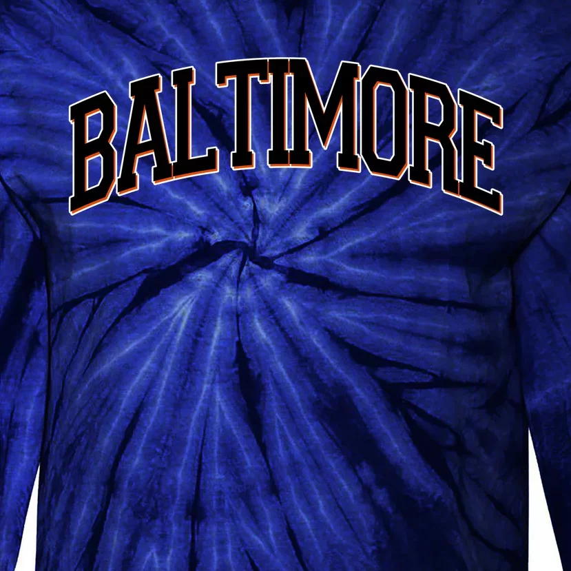 Baltimore Baseball Sport Logo Tie-Dye Long Sleeve Shirt