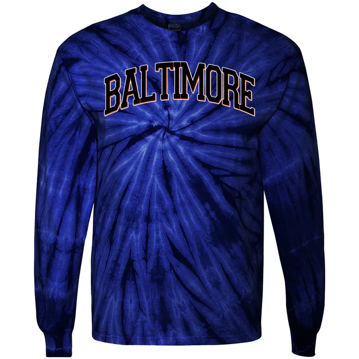 Baltimore Baseball Sport Logo Tie-Dye Long Sleeve Shirt