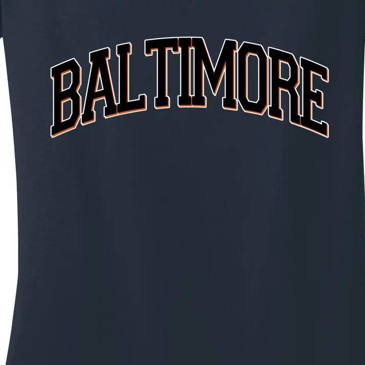 Baltimore Baseball Sport Logo Women's V-Neck T-Shirt