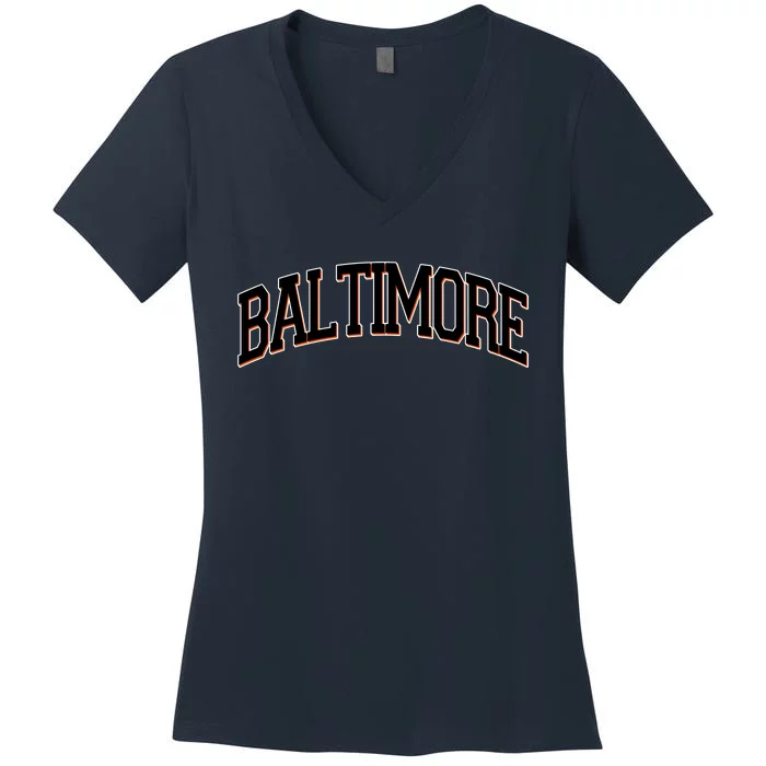 Baltimore Baseball Sport Logo Women's V-Neck T-Shirt