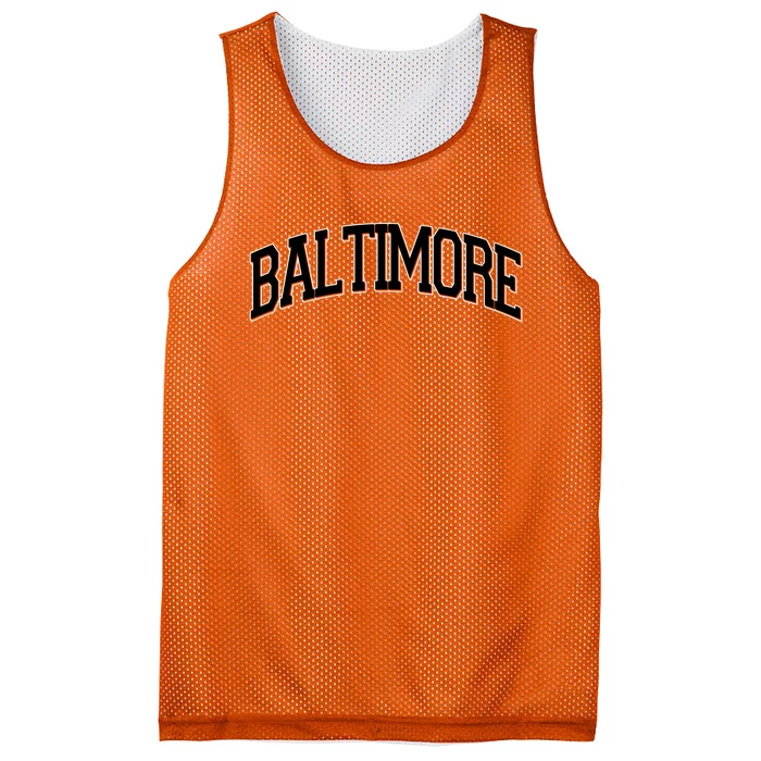 Baltimore Baseball Sport Logo Mesh Reversible Basketball Jersey Tank