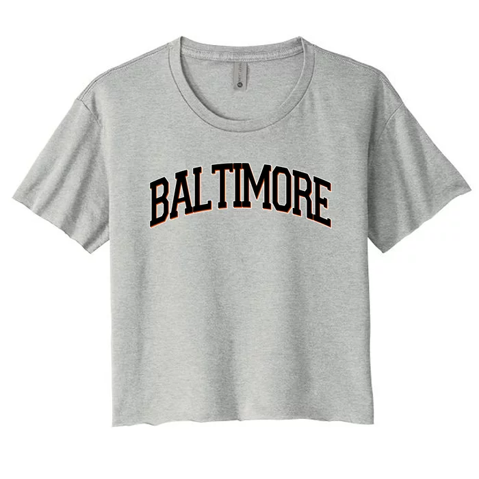 Baltimore Baseball Sport Logo Women's Crop Top Tee