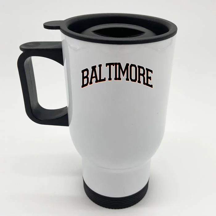 Baltimore Baseball Sport Logo Front & Back Stainless Steel Travel Mug