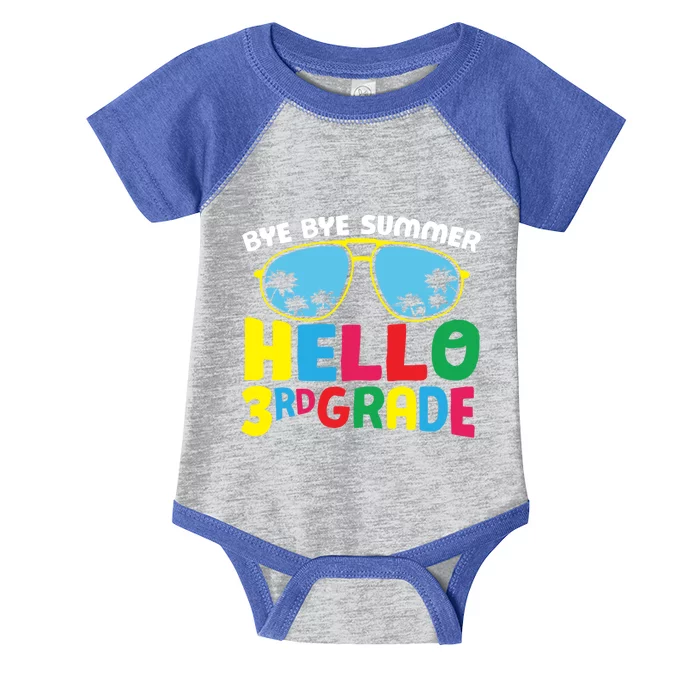 Bye Bye Summer Hello Third Grade Cute 3Rd Grade Meaningful Gift Infant Baby Jersey Bodysuit