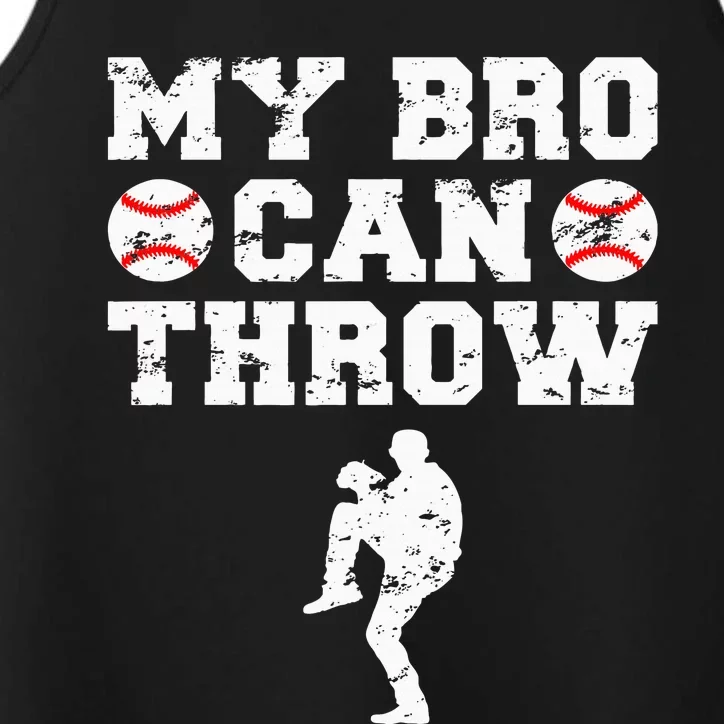 Baseball Brother Sister Funny Pitcher Performance Tank