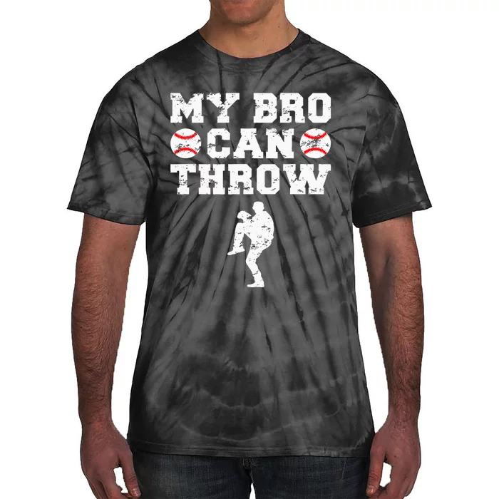 Baseball Brother Sister Funny Pitcher Tie-Dye T-Shirt