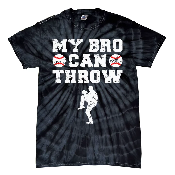 Baseball Brother Sister Funny Pitcher Tie-Dye T-Shirt