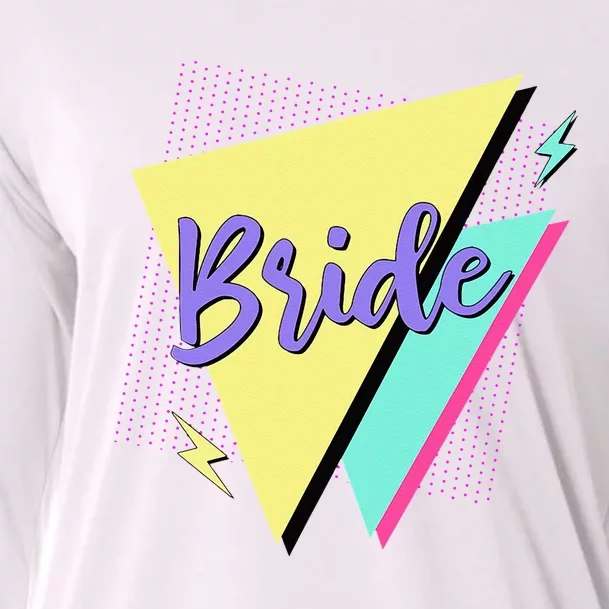 Bride & Bride Squad Retro 90’s Bachelorette Party Matching Cooling Performance Long Sleeve Crew