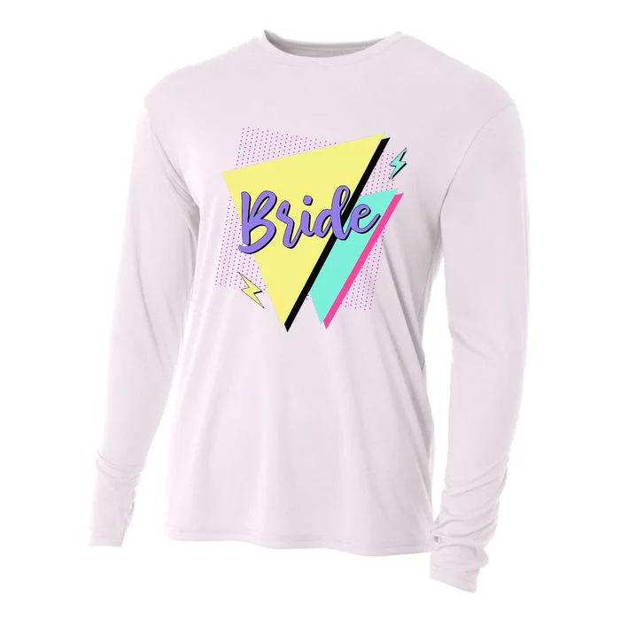 Bride & Bride Squad Retro 90’s Bachelorette Party Matching Cooling Performance Long Sleeve Crew