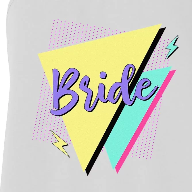 Bride & Bride Squad Retro 90’s Bachelorette Party Matching Women's Racerback Tank