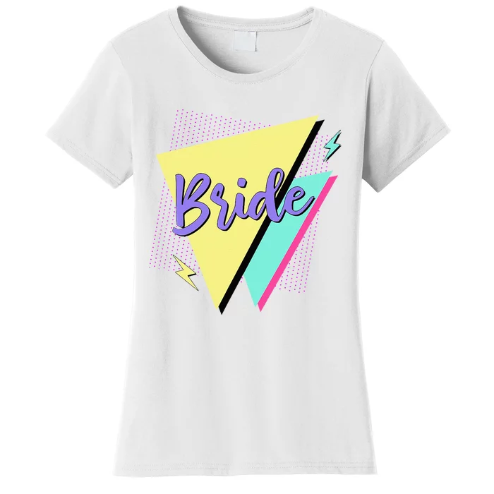 Bride & Bride Squad Retro 90’s Bachelorette Party Matching Women's T-Shirt