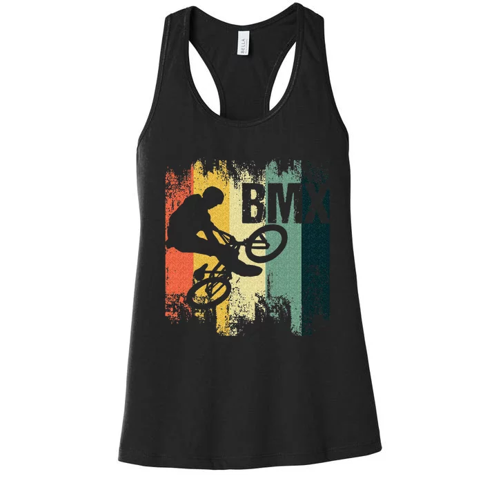 BMX Bicycle Stunt Cycling BMX Cyclist Bicyclist Biker Gift Women's Racerback Tank