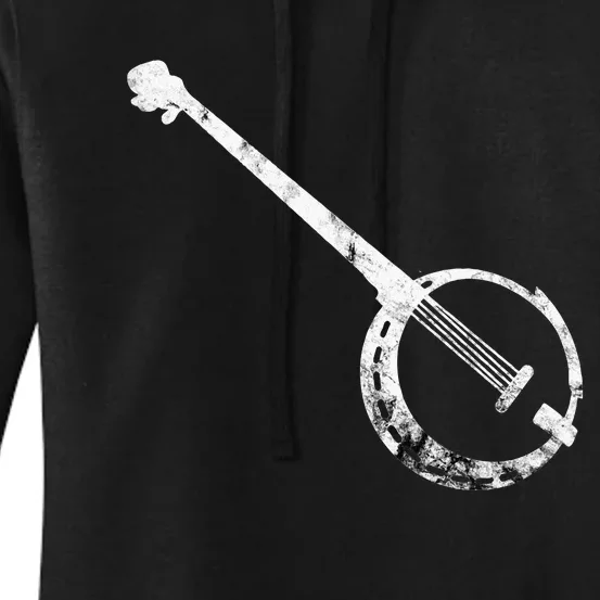 Banjo Bluegrass String Instrument Play Banjo Folk Music Women's Pullover Hoodie