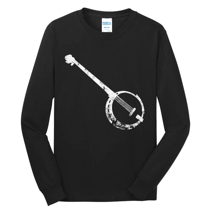 Banjo Bluegrass String Instrument Play Banjo Folk Music Tall Long Sleeve T-Shirt