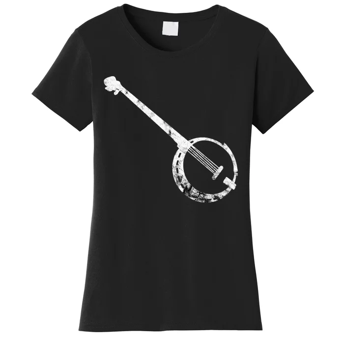 Banjo Bluegrass String Instrument Play Banjo Folk Music Women's T-Shirt