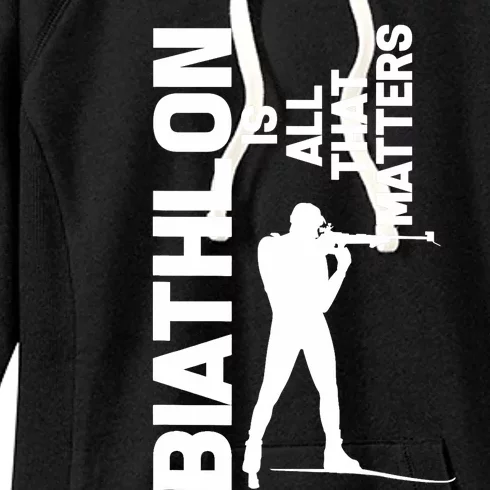 Biathlon Biathlete Skiing Shooting Gift Women's Fleece Hoodie