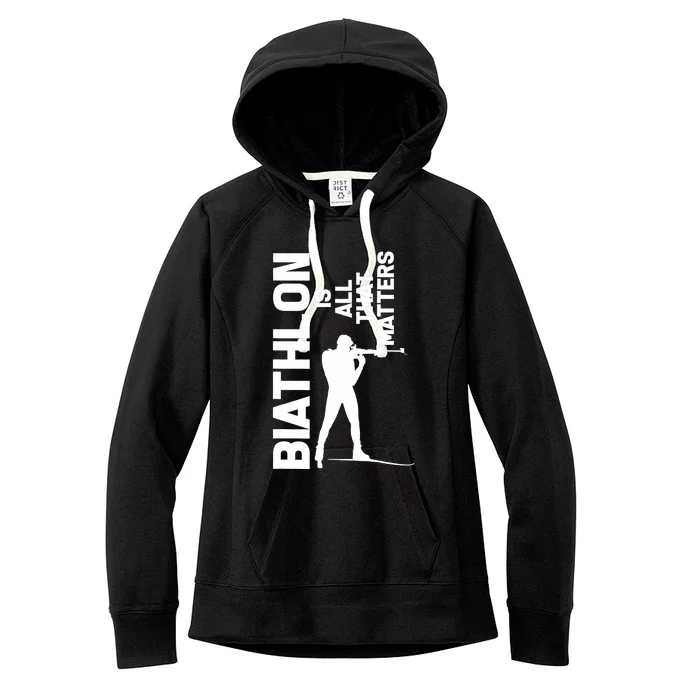 Biathlon Biathlete Skiing Shooting Gift Women's Fleece Hoodie