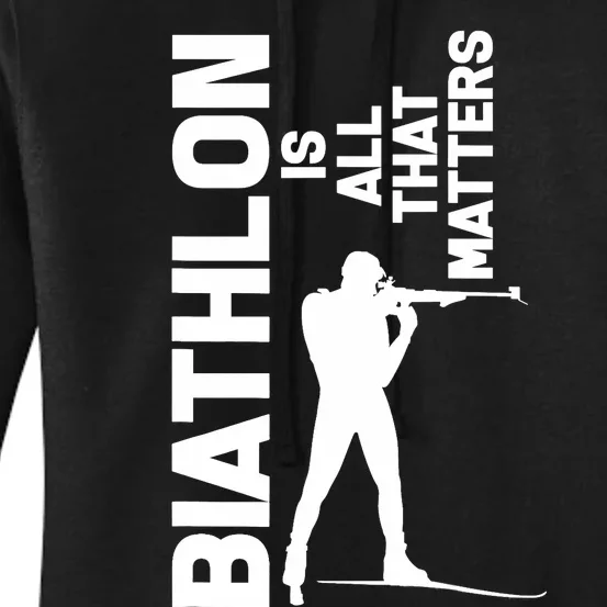 Biathlon Biathlete Skiing Shooting Gift Women's Pullover Hoodie