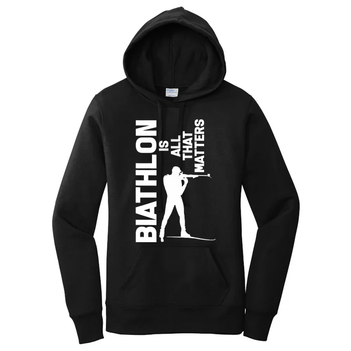 Biathlon Biathlete Skiing Shooting Gift Women's Pullover Hoodie