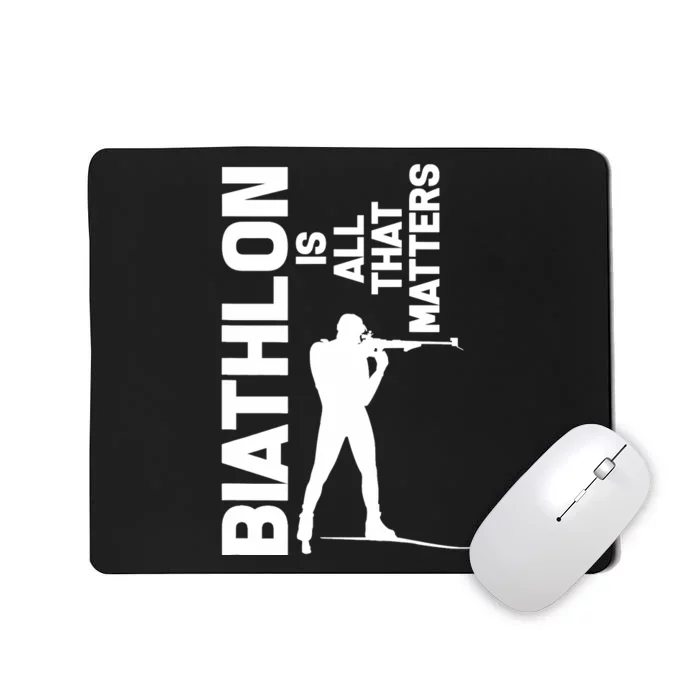 Biathlon Biathlete Skiing Shooting Gift Mousepad