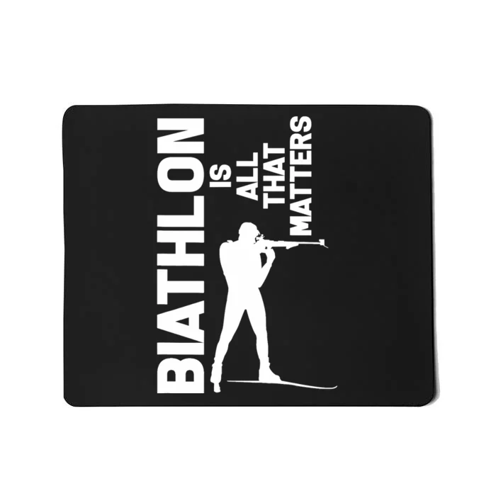 Biathlon Biathlete Skiing Shooting Gift Mousepad