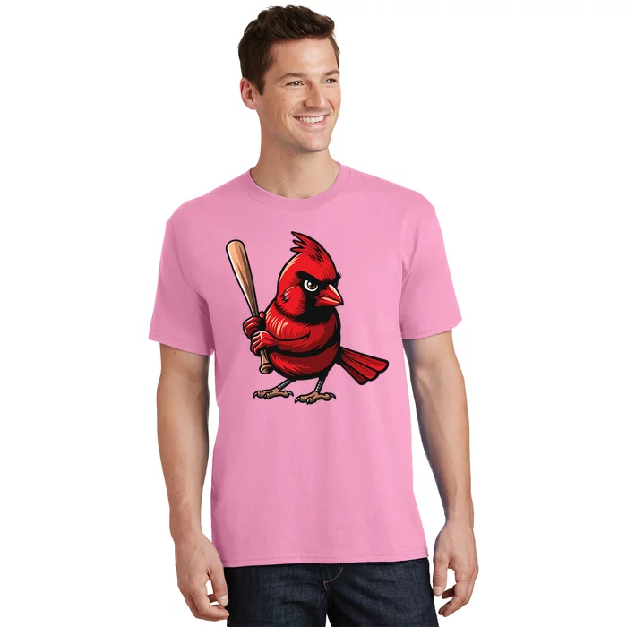 Baseball Bird Sports Fan Cardinal T-Shirt