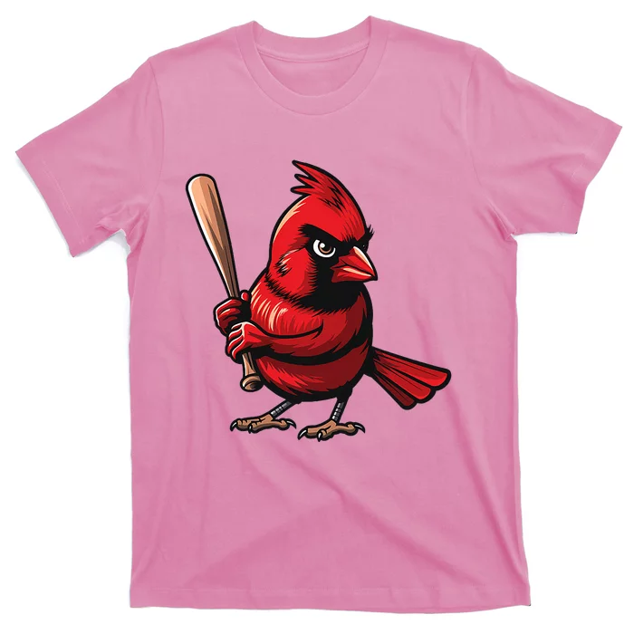 Baseball Bird Sports Fan Cardinal T-Shirt