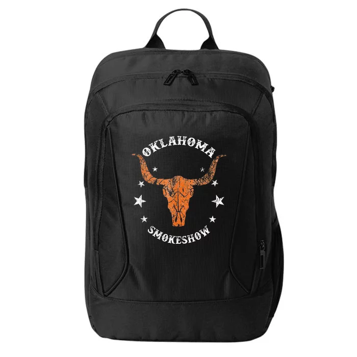 Boho Bull Skull Cow Oklahoma Smokeshow Western Country City Backpack