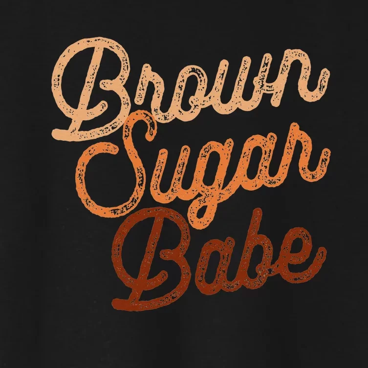 Brown BLM Sugar Babe Proud Woman Black Pride Juneteenth Women's Crop Top Tee