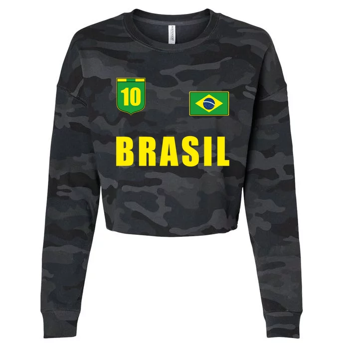 Brasil Brazil Soccer Player Jersey Flag Trikot Clothing Pullover Hoodie Cropped Pullover Crew