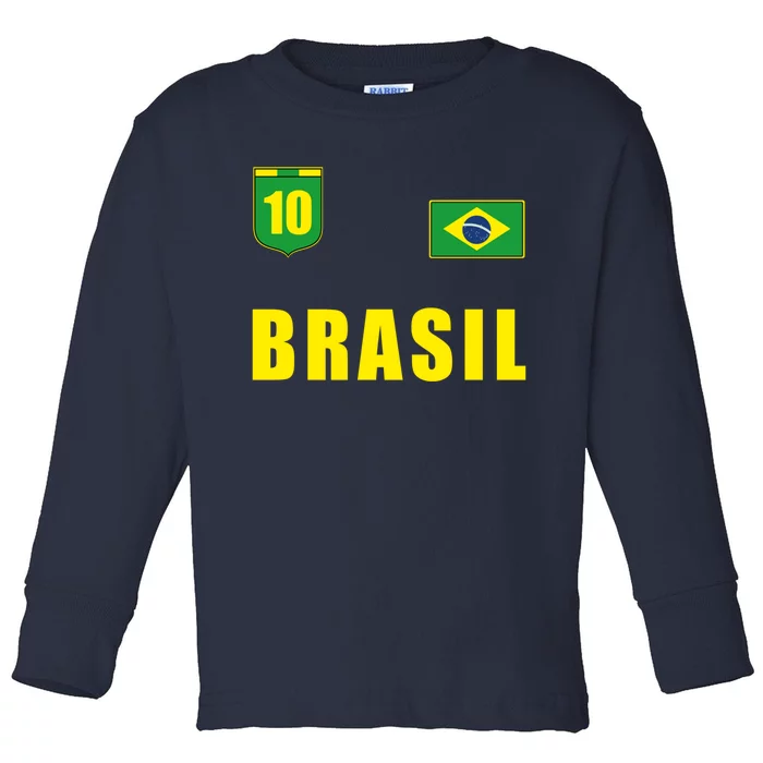 Brasil Brazil Soccer Player Jersey Flag Trikot Clothing Pullover Hoodie Toddler Long Sleeve Shirt