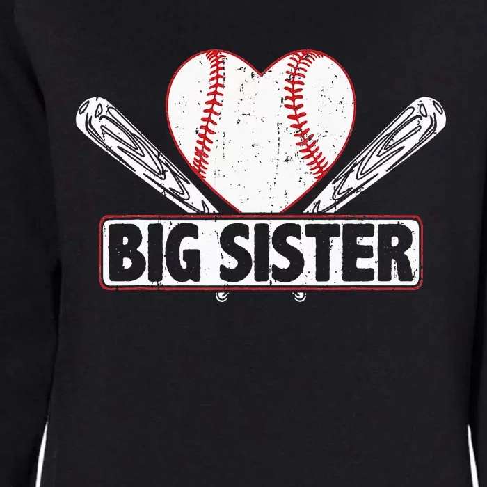 Baseball Big Sister Matching Family funny Baseball Lover Womens California Wash Sweatshirt