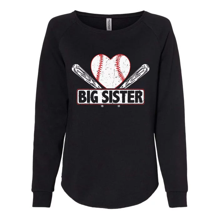 Baseball Big Sister Matching Family funny Baseball Lover Womens California Wash Sweatshirt