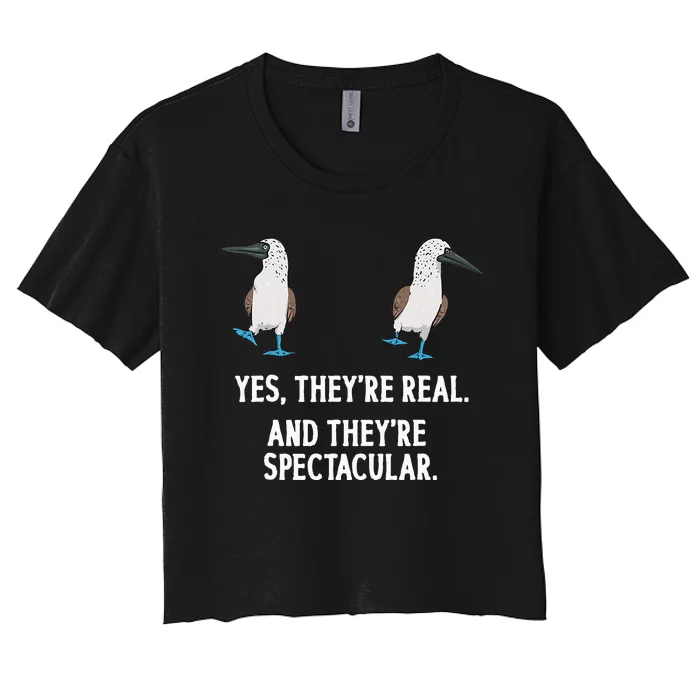 Bluefooted Booby Seabird Boobies Women's Crop Top Tee