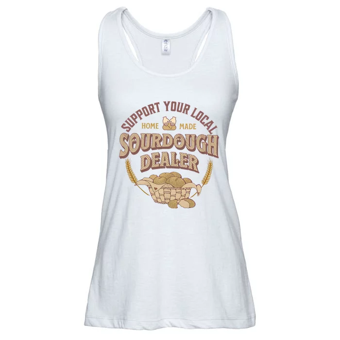 Bread Baker Support Your Local Sourdough Dealer Ladies Essential Flowy Tank