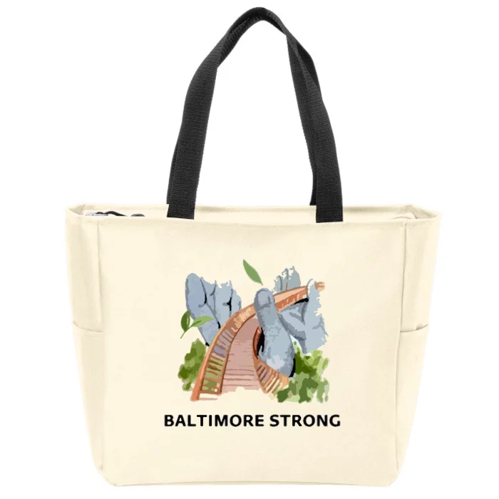 Baltimore Bridge Strong Zip Tote Bag