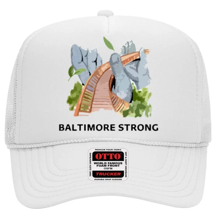 Baltimore Bridge Strong High Crown Mesh Trucker Hat