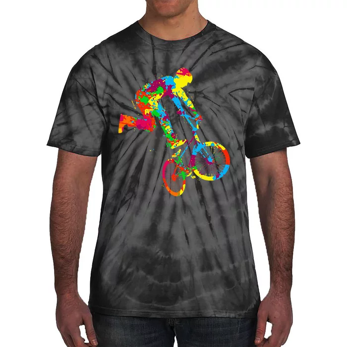 Bmx Bike Stunt Rider Boy Children Tie-Dye T-Shirt