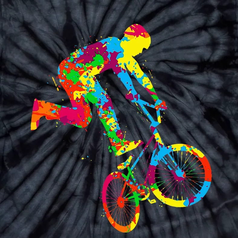 Bmx Bike Stunt Rider Boy Children Tie-Dye T-Shirt