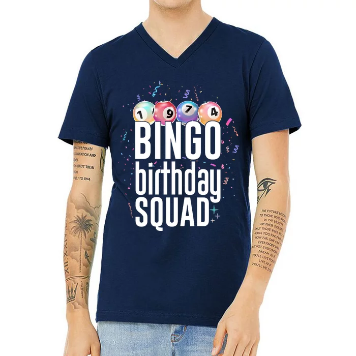 Bingo Birthday Squad V-Neck T-Shirt