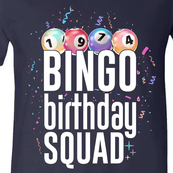 Bingo Birthday Squad V-Neck T-Shirt