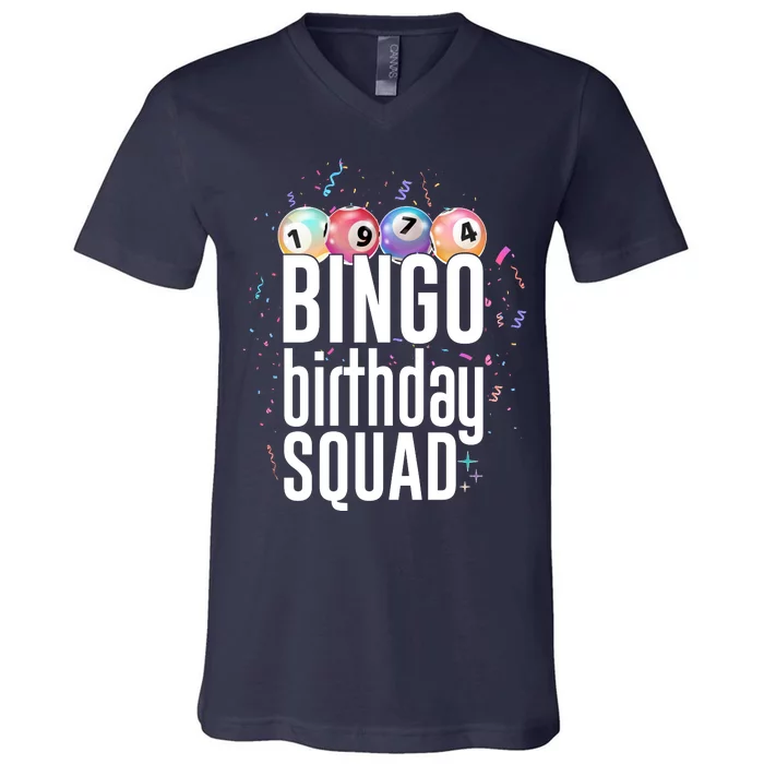 Bingo Birthday Squad V-Neck T-Shirt