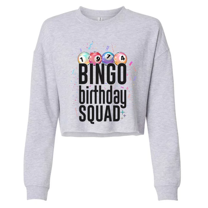 Bingo Birthday Squad Cropped Pullover Crew