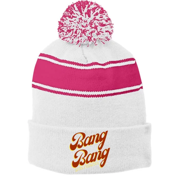 Bang Bang San Francisco The City By The Bay 415 Sf West Side Stripe Pom Pom Beanie